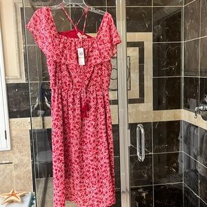 MICHAEL Michael Kors Red Floral Midi Dress